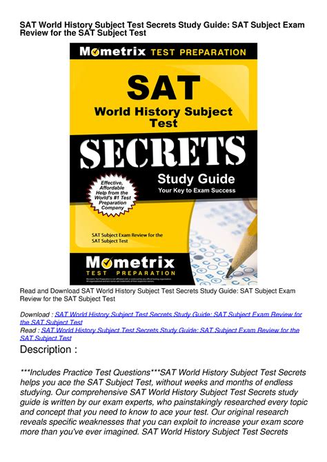 sat world history subject test